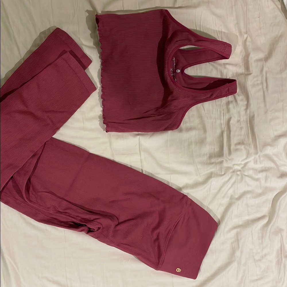 Spiritual Gangster Pink Leggings with Stretchy Fabric